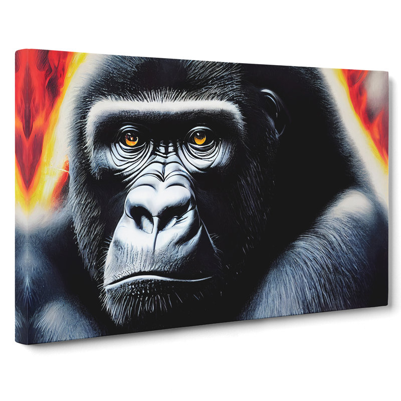 Unique Gorilla - Wrapped Canvas, 40cm H x 60cm W x 3cm D