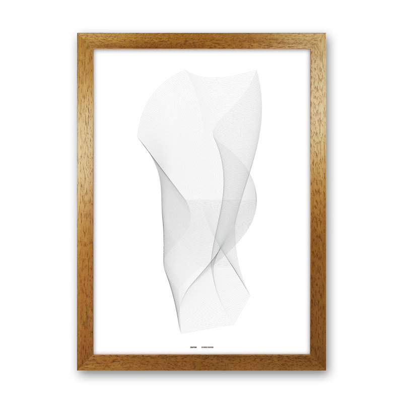 PJ-836-6 Sculpture I - Print, Oak Framed, 42cm H x 29.7cm W x 3cm D