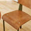 Chaise d'appoint à dossier brun et vert uni (ensemble de 2)-130060679