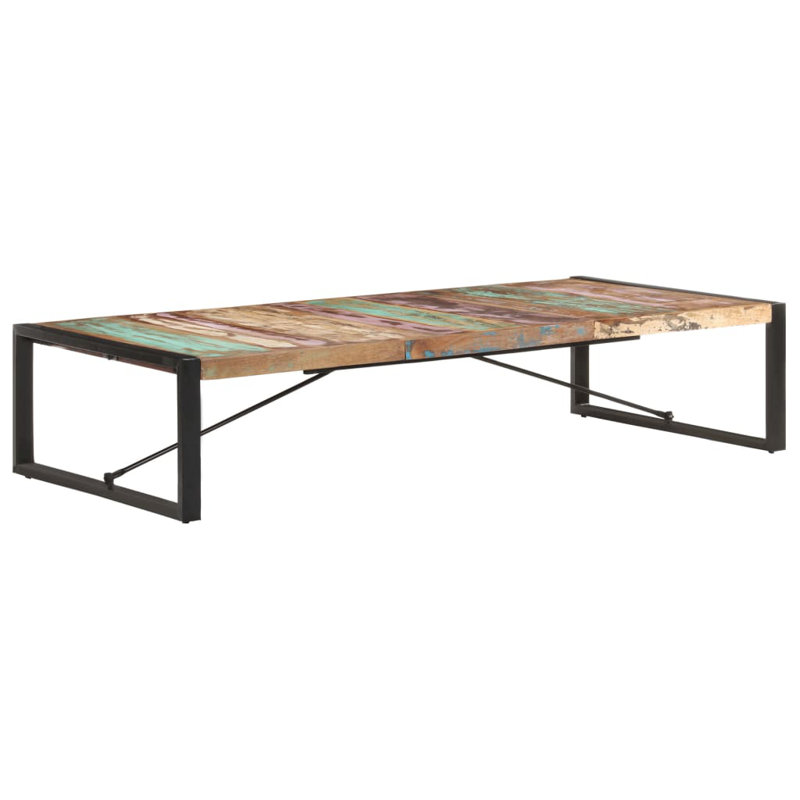 Table basse simple Cielke, H 15,7 po x l 70,9 po x L 35,4 po, Black, Brun et bleu