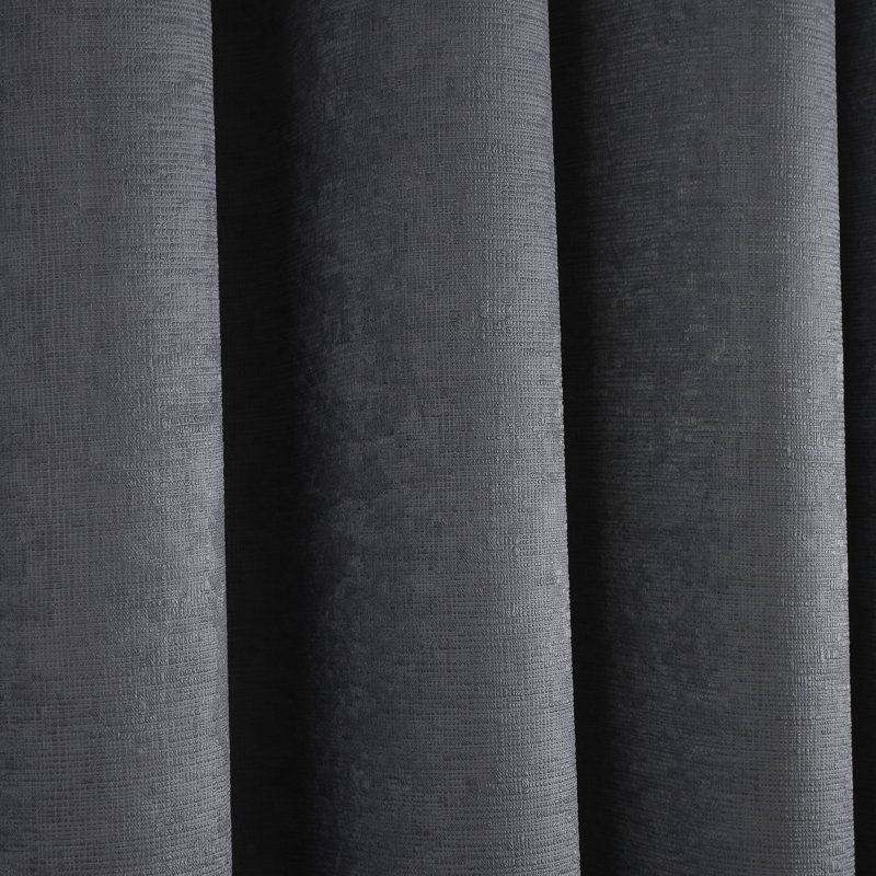 Room Darkening Curtain Pair, Width 168 x Drop 183 cm, Charcoal Grey