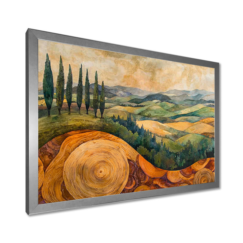 Crumrine - art mural vignoble, Reproduction d'une seule photo avec cadre, Argent argent, H 12 po x l 20 po