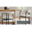 Turin Curved Back Boucle And Metal Counter Stool In Black Pearl
