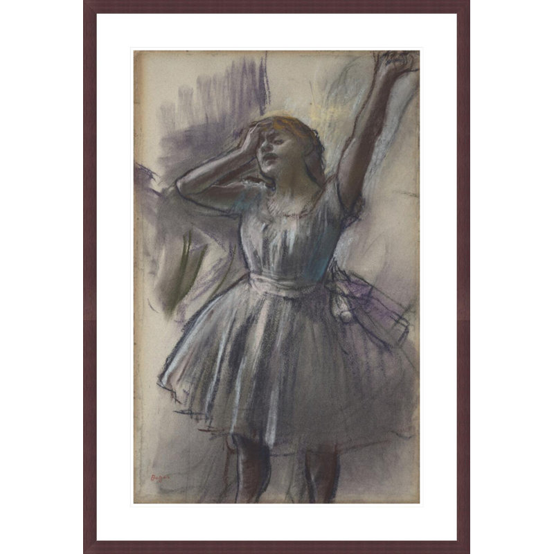 «Dancer Stretching» par Edgar Degas, impression giclée sur cadre, H 41,5 po x l 29 po