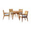Algarve Outdoor 5 - Piece Teak Dining Set with Cushions-1672190159-1628384721