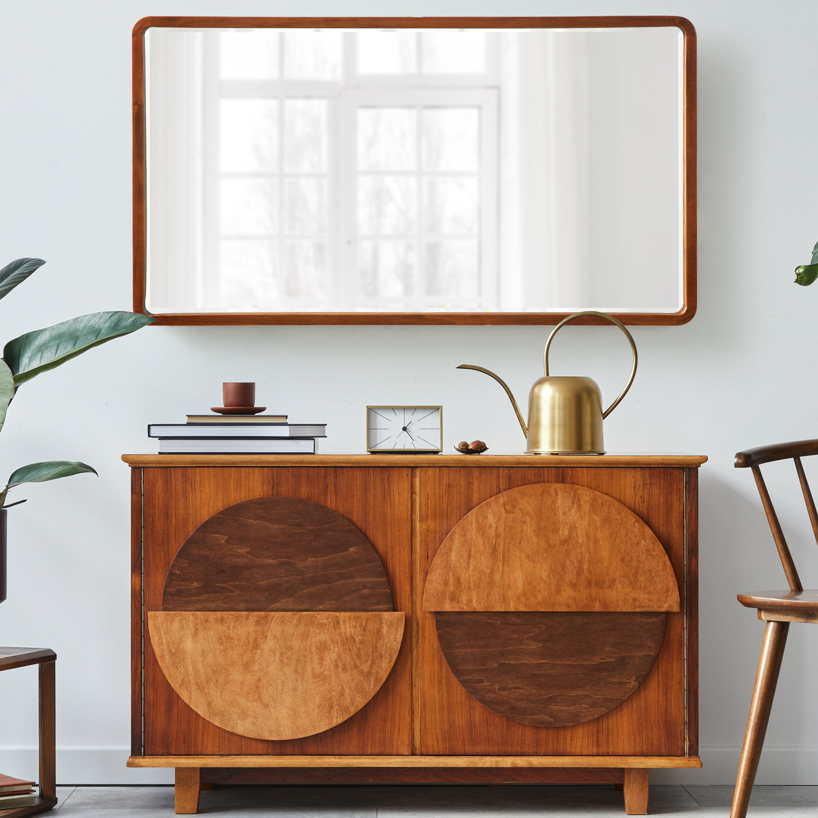 Branca Accent Mirror, Walnut, 36" x 20"