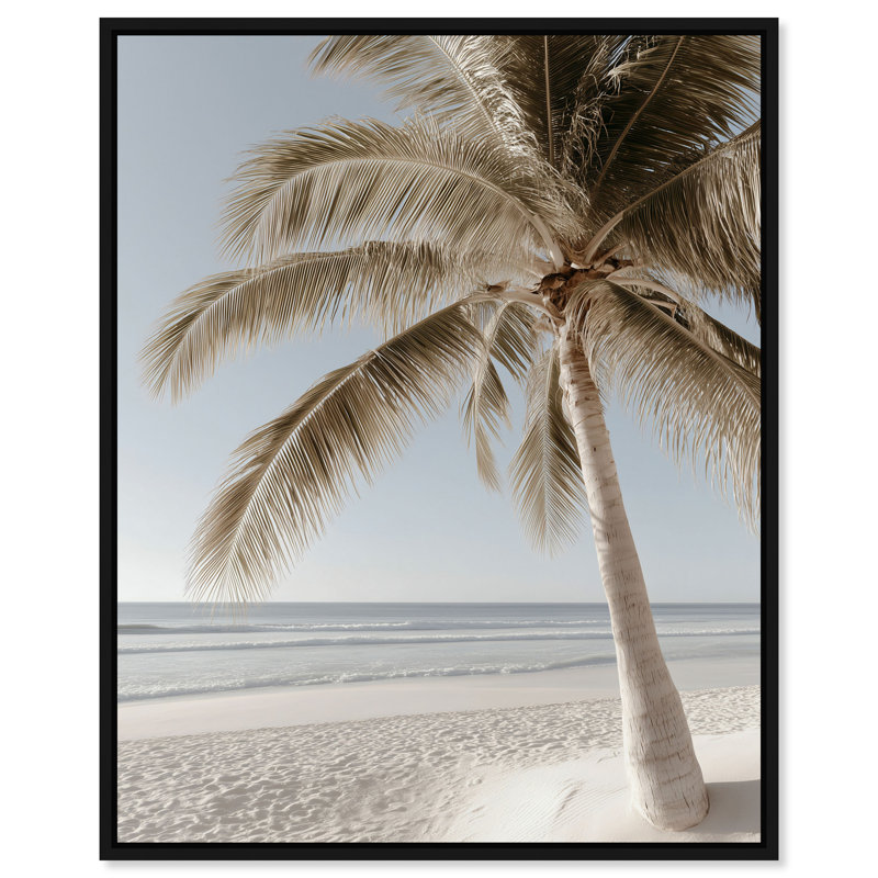 Creamy Coastal I Canvas Nautical & Beach Print by Oliver Gal, Black Frame, 16 x 20, 21"H x 17"W, Black Floater Frame