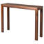 Modern Walnut Pinewood 46-Inch Entryway Console Table, Narrow Sofa Table for Living Room and Hallway