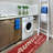 Non-Slip Rubberback Red Laundry Room Runner Rug