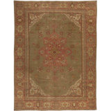 Antique One-of-a-Kind Rectangle 9'6" X 12'7" Hand Knotted Area Rug