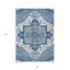 Tapis d'intérieur lavable extérieur bleu, gris et ivoire 3 pi x 5 pi