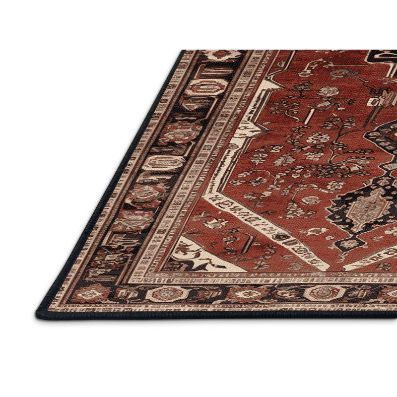 Tapis brun turc lavable à la machine