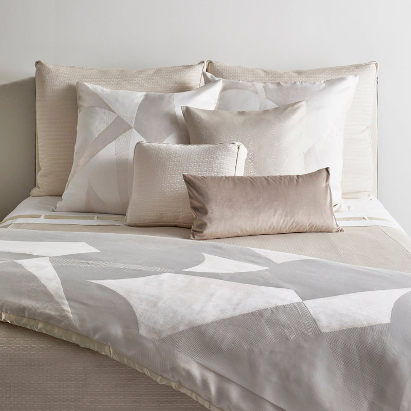 Clio Duvet Cover, King Duvet Cover, Pearl