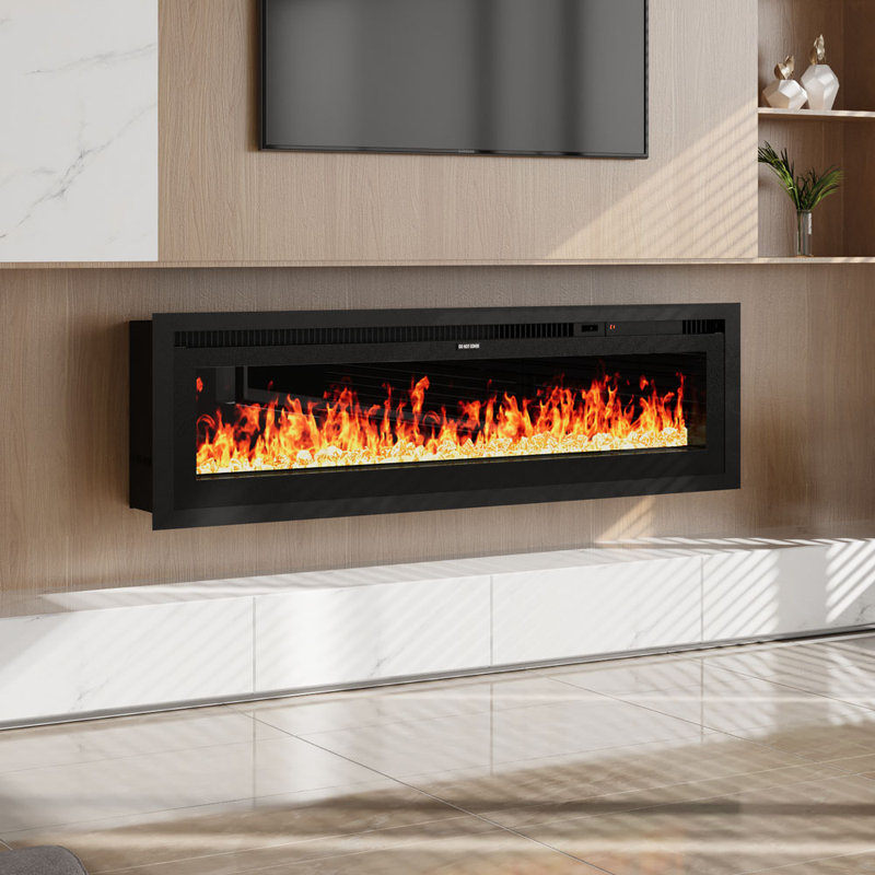 Electric Fireplace with Remote Included, 12 Flame Colours, 45cm H x 127cm W x 14cm D