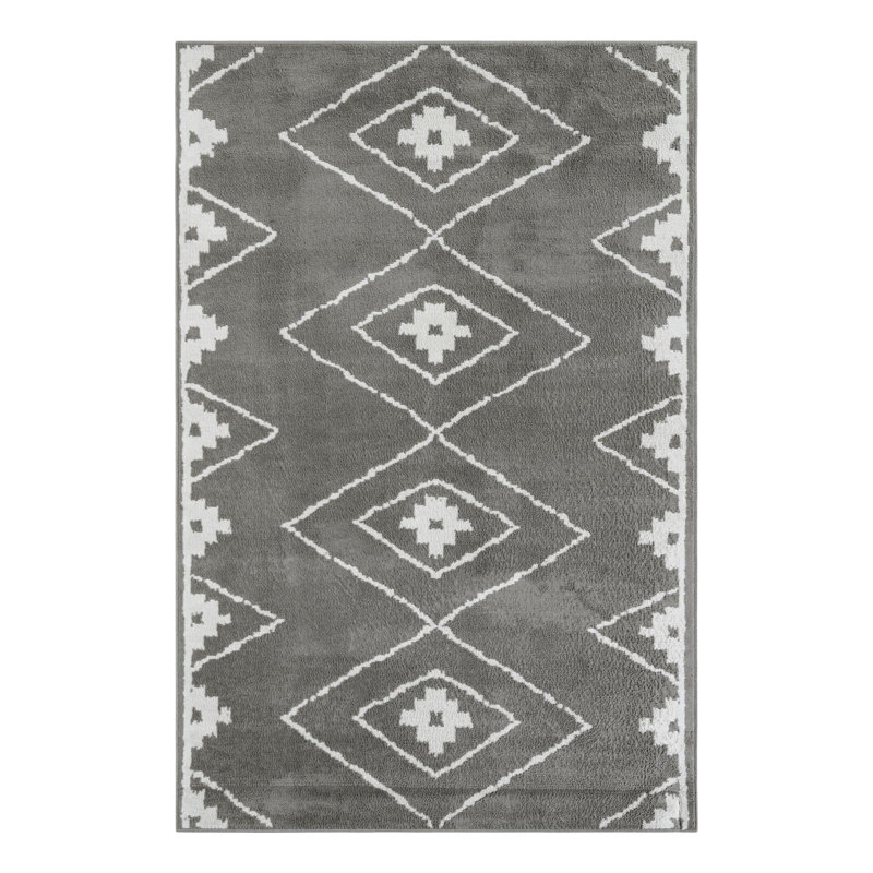 Latitude Run® Vefsna Nikolis Rug Gray, Rectangle 6'1" x 9'