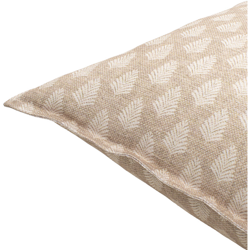 Light Green and White Polyester Floral Throw Pillow Cover