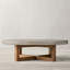 Table basse rétro avec bords arrondis lisses-106325221