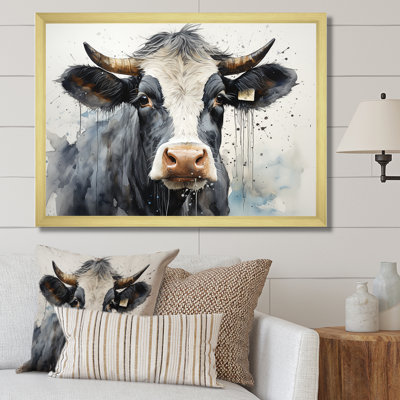 Beau portrait de bouvier noir et blanc - impressions sur toile