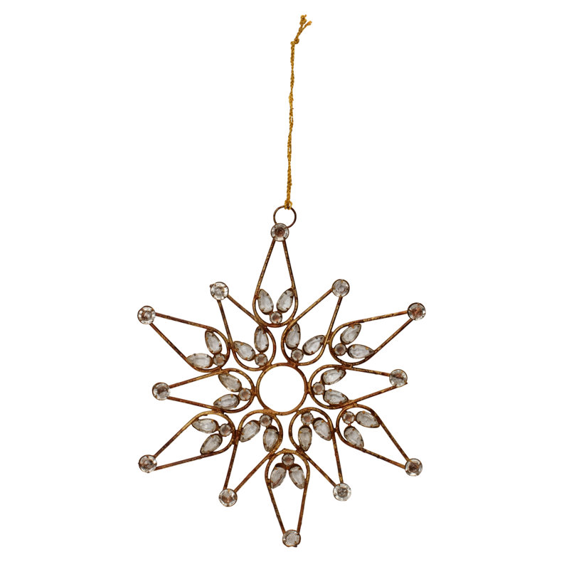 Ornement en forme de flocon de neige en bronze (ensemble de 4)