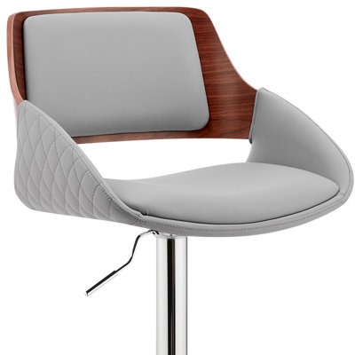 Tabouret de bar pivotant réglable en similicuir