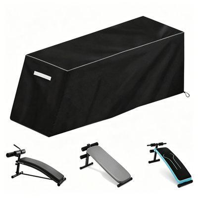 Fitness Equipment Covers,Black Oxford Sit-Up Board Cover,Weightlifting Bench Insulation Covers,Suitable for Fitnes Boards, Indoor and Outdoor Fitness Equipment Protection Cover