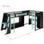 Lit mezzanine simple en L en bois-1825641335