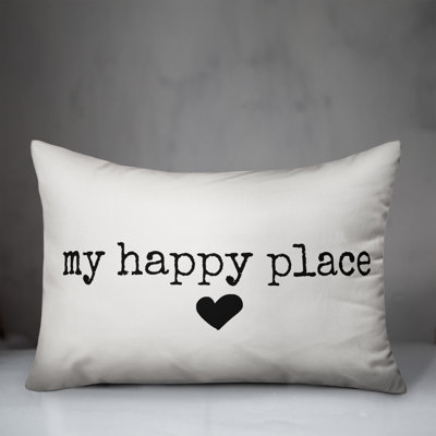  My Happy Place Outdoor Rectangular Pillow Cover & Insert