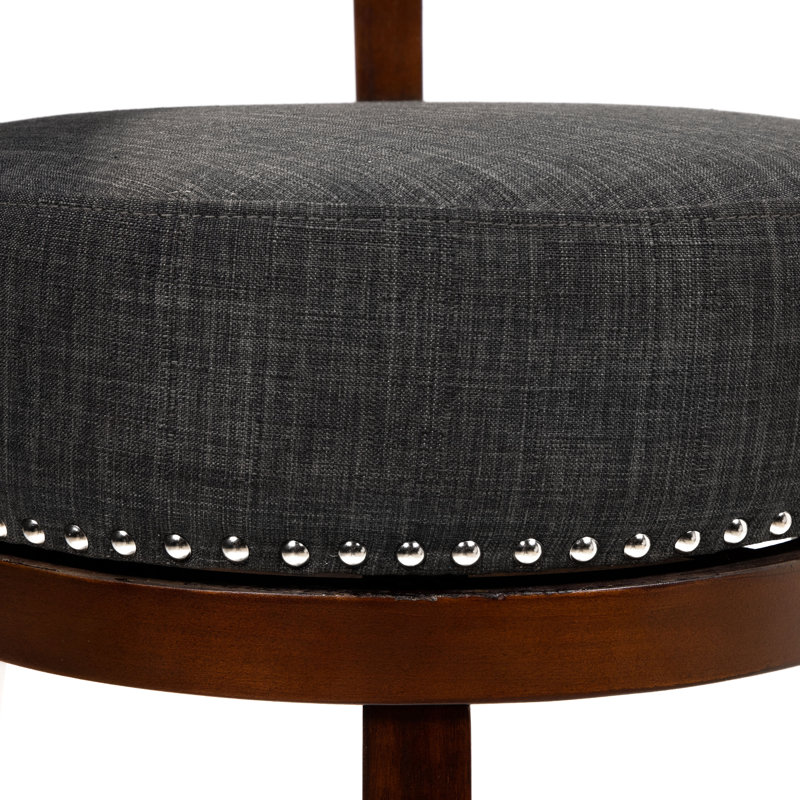 Tabouret de bar et de comptoir pivotant Norden, Gris, Tabouret de comptoir (assise de 25 po de hauteur)