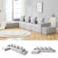 Canapé modulaire 4 places avec repose-pieds modulaire pour espaces de vie compacts-571583387
