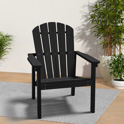 Chaise Adirondack empilable en PEHD - Siège d'extérieur résistant aux intempéries pour patio, pelouse ou foyer
