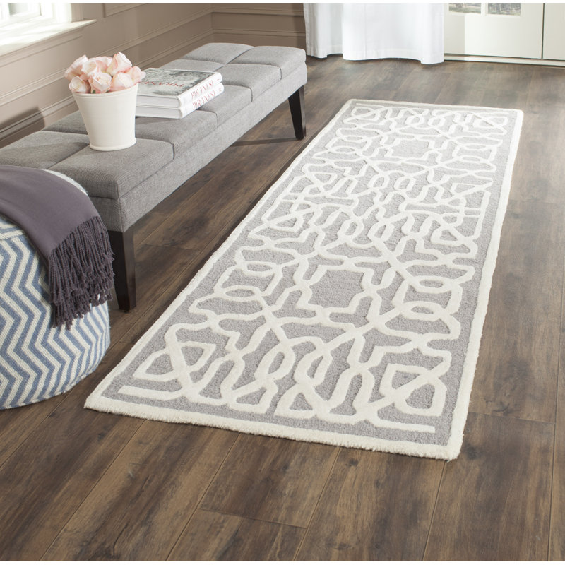 Cannen Hand Tufted Wool Geometric Rug, Runner 2'6" x 8'