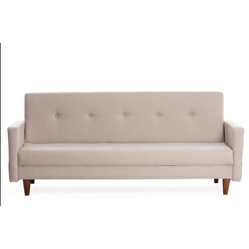 Allinson 200cm Upholstered Sofa Bed, Cream