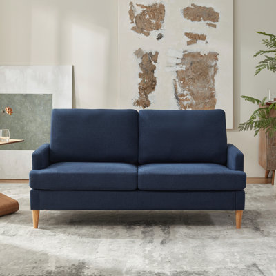 Clancy Upholstered Square Arm Loveseat by George Oliver