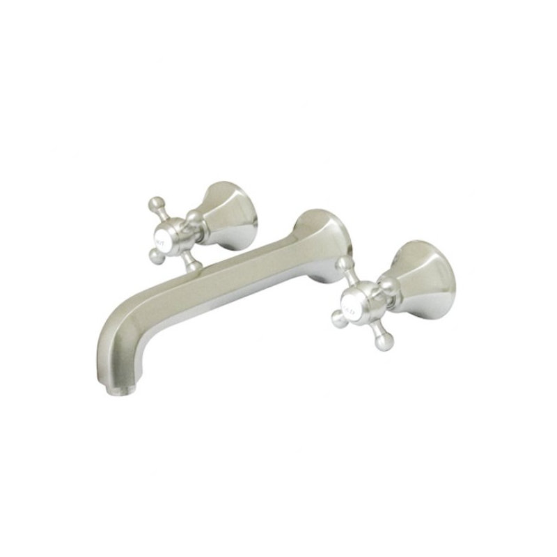 Wall Mounted Bathroom Faucet, Satin Nickel
