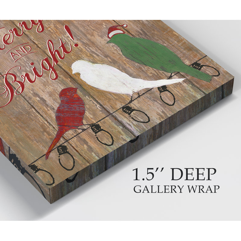 «Merry and Bright», impression sur toile, H 16 po x l 16 po x P 1,5 po, Toile tendue