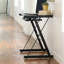 Bryanna Glass Top Metal Base Computer Desk-22494030