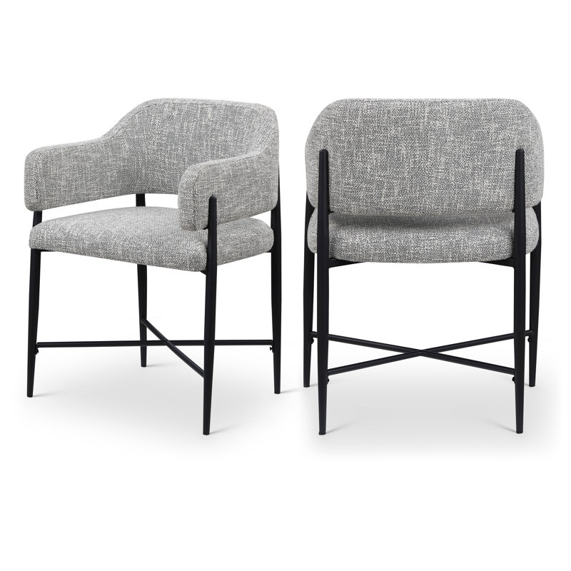 Chaise Jacenta, Tissu en polyester gris
