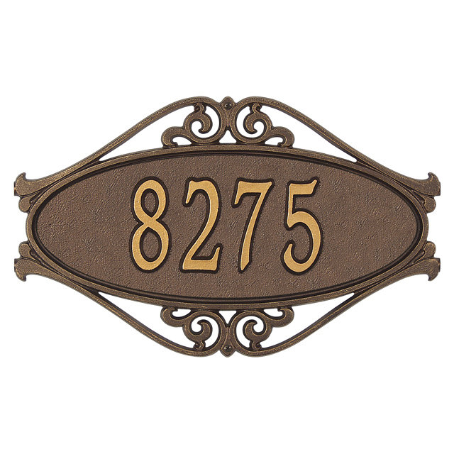 Hackley 1-Line Wall Address Plaque, Yes