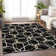 Premium Machine Washable Prisco Black Rug