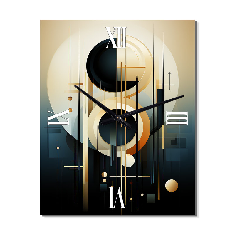 Vecteurs de vanille formes abstraites - Horloges murales formes abstraites, Grand