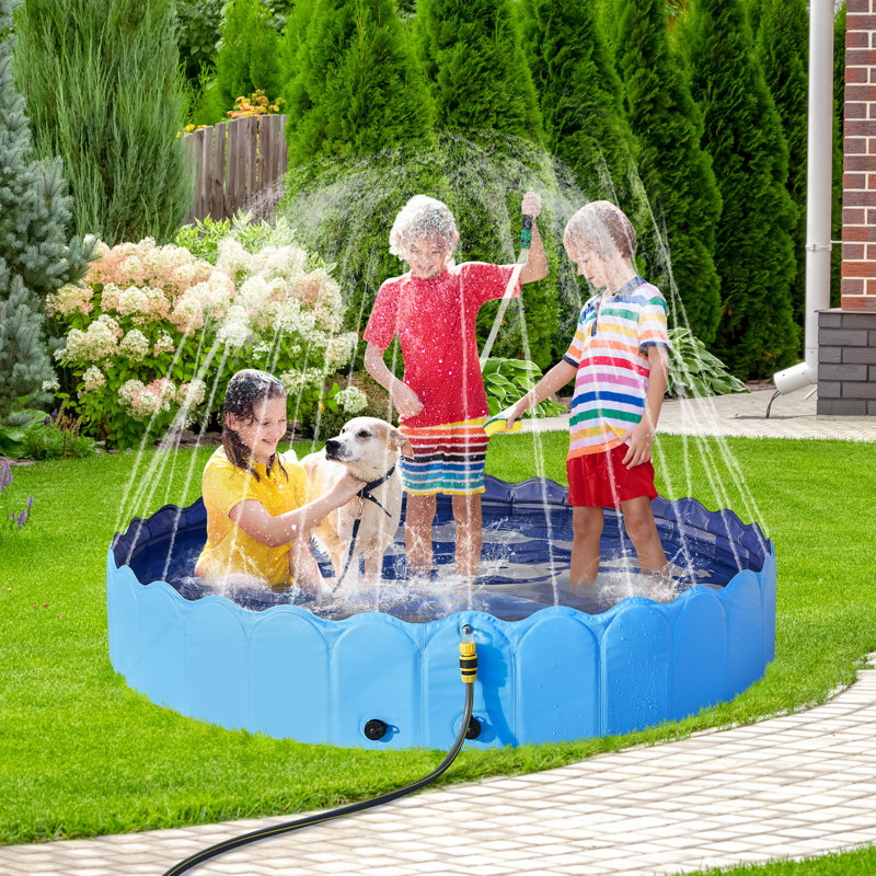 33cm Foldable Dog Pool, 33cm H x 200 cm W x 200cm D