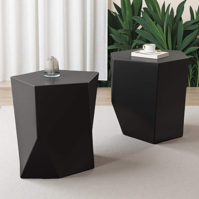 ENSEMBLE DE TABLE À CAFÉ MODERNE MGO, Noir