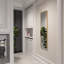 Miroir de porte doré 47 x 14 pouces