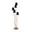 Lampe sur pied sculpturale à plusieurs têtes en tissu