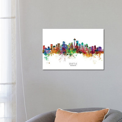 " Seattle Washington Skyline " by Michael Tompsett Painting Print