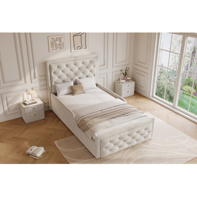 bed with storage space