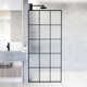 Mosaic 34" W x 74" H Fixed Framed Shower Screen with 3/8" Glass