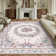 Washable Area Rug Pink Butterfly Soft Accent Carpet Vintage Inspired Distressed Low Pile for Living Room Dining Room Bedroom Den