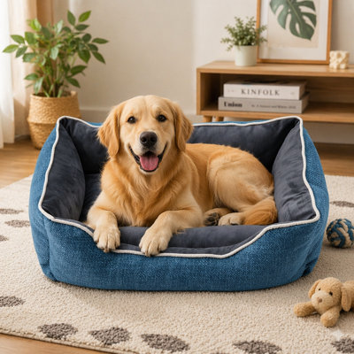 Small Dog Bed with Anti-Slip Bottom, Cat Bed with Removable Washable Cover