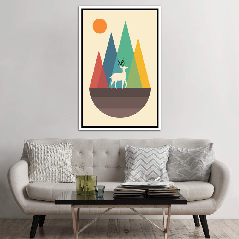 «Step of Autumn» par Andy Westface - impression d'art graphique, Pas de tapis, H 60 po x l 40po x P 1,5 po